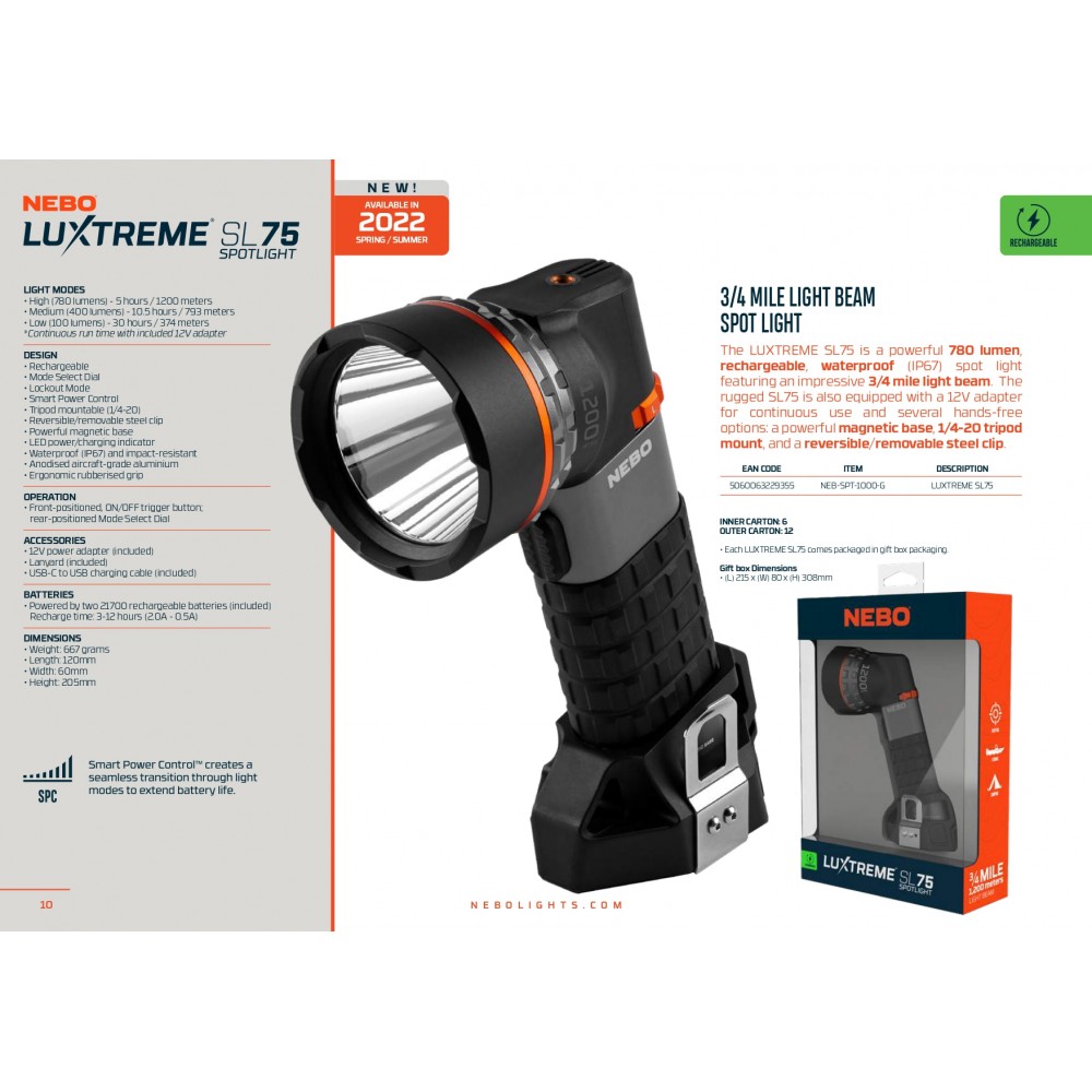 NEBO LUXTREME SL75