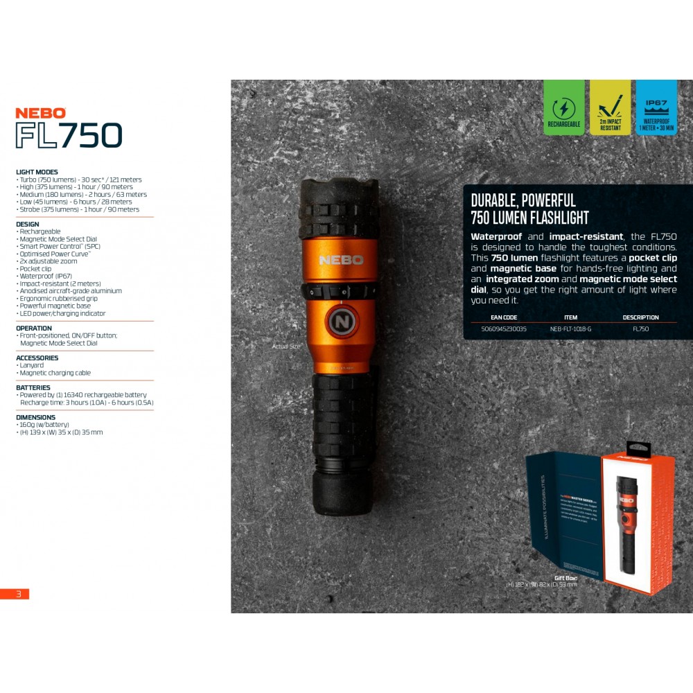 NEBO MASTER SERIES FL750