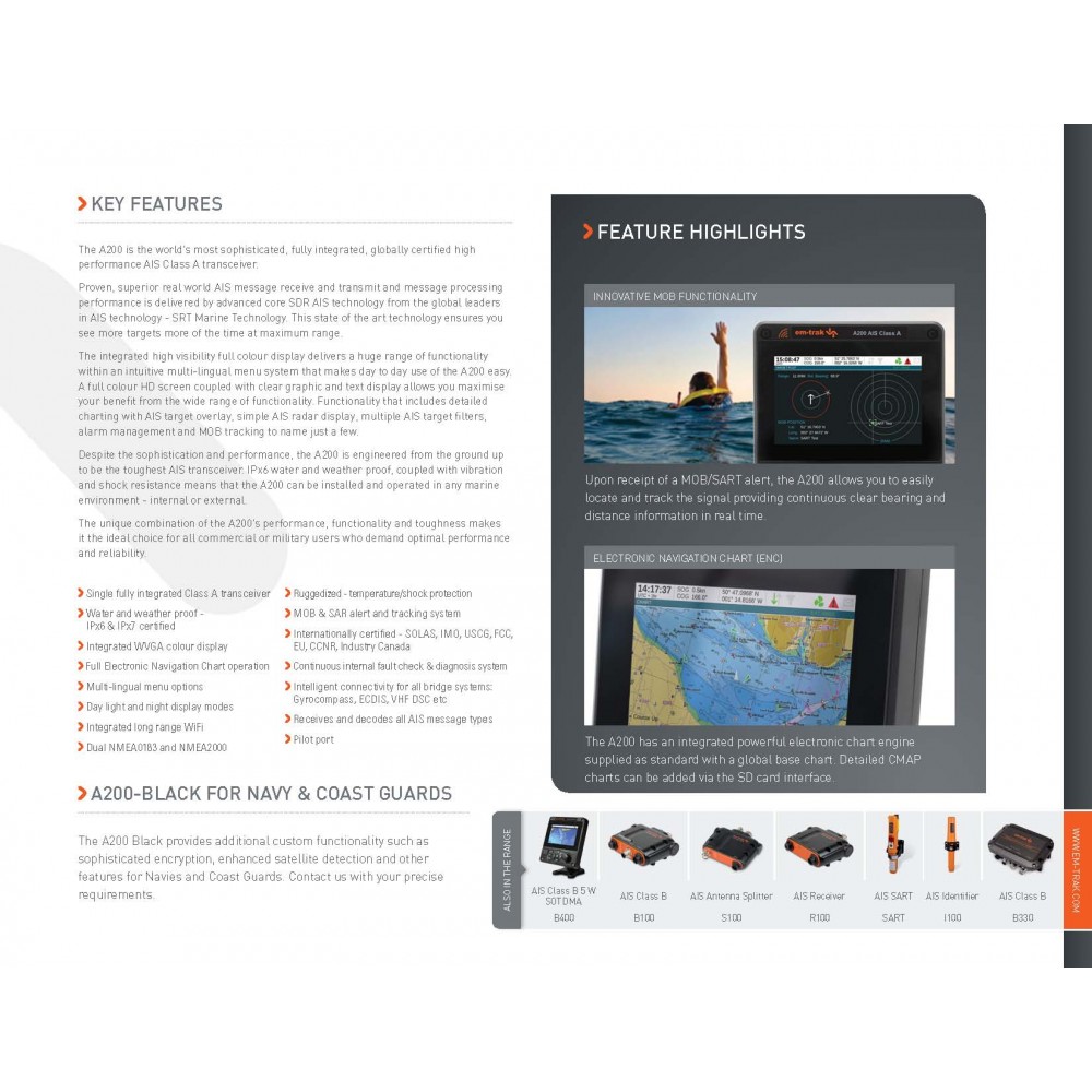 AIS CLASS-A EM-TRAK A200