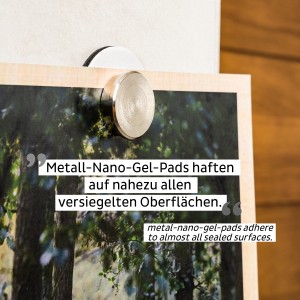 Μαγνητική καρφίτσα με άσπρο σουβέρ (Σετ των 2) SILWY Mαγνητικά σκεύη