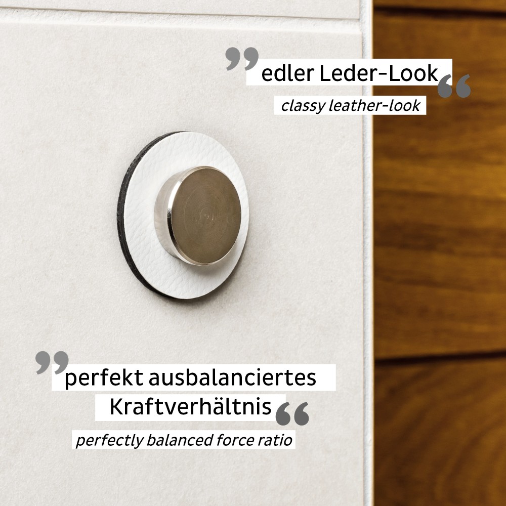 Μαγνητική καρφίτσα με άσπρο σουβέρ (Σετ των 2) SILWY Mαγνητικά σκεύη