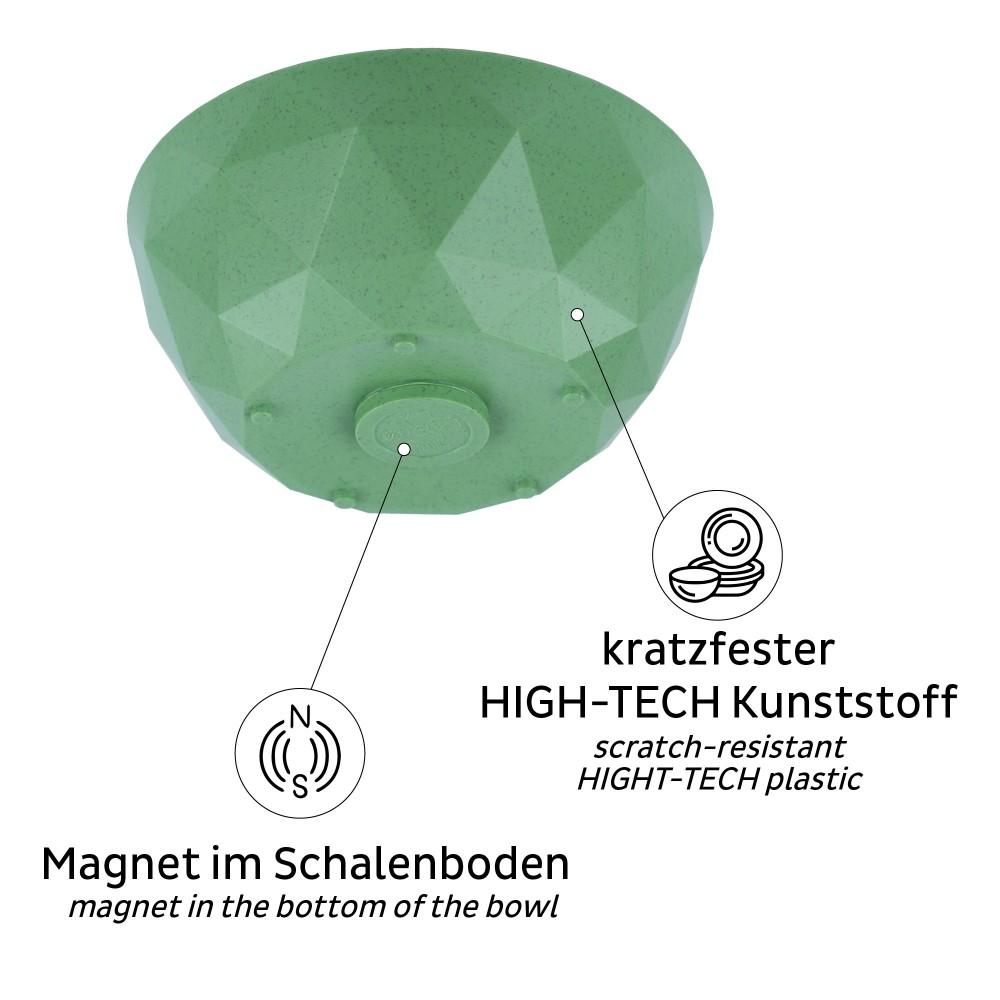 Μαγνητικά πλαστικά μπωλ πράσινα (Σετ των 2) SILWY Mαγνητικά σκεύη