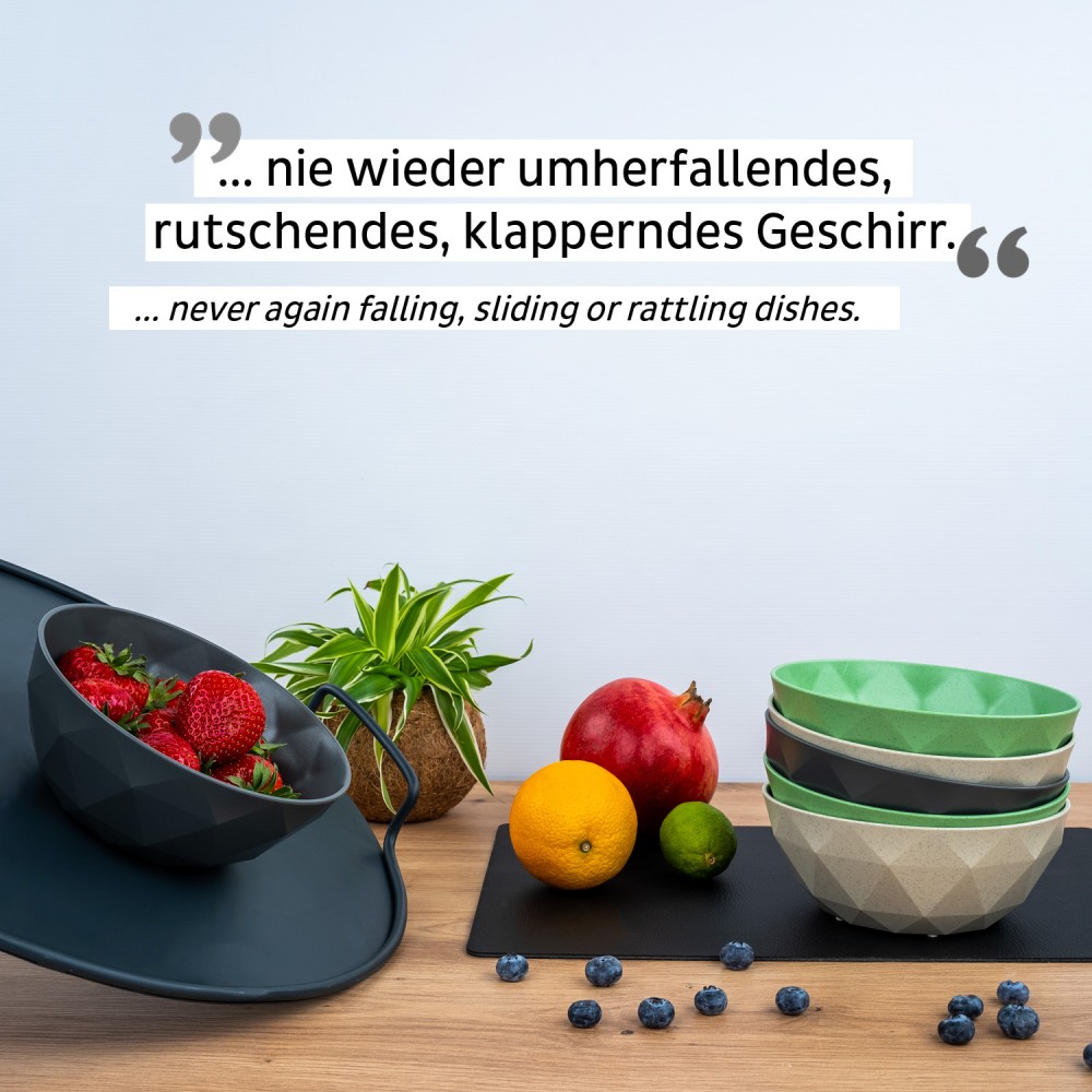 Μαγνητικά πλαστικά μπωλ γκρι (Σετ των 2) SILWY Mαγνητικά σκεύη