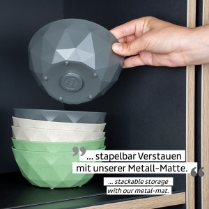 Μαγνητικά πλαστικά μπωλ γκρι (Σετ των 2) SILWY Mαγνητικά σκεύη