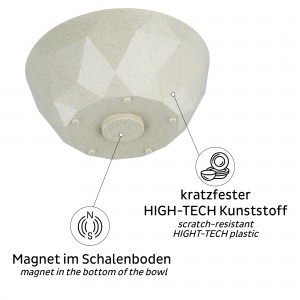 Μαγνητικά πλαστικά μπωλ μπεζ (Σετ των 2) SILWY Mαγνητικά σκεύη