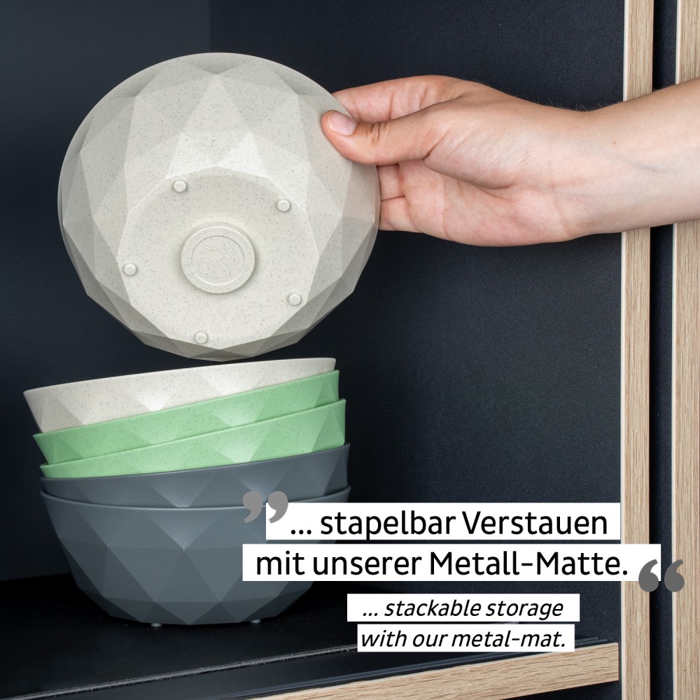 Μαγνητικά πλαστικά μπωλ μπεζ (Σετ των 2) SILWY Mαγνητικά σκεύη