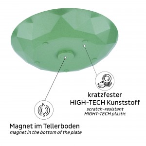 Μαγνητικά πλαστικά πιάτα πράσινα (Σετ των 2) SILWY Mαγνητικά σκεύη