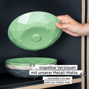 Μαγνητικά πλαστικά πιάτα πράσινα (Σετ των 2) SILWY Mαγνητικά σκεύη