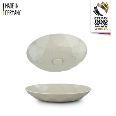 Μαγνητικά πλαστικά πιάτα μπεζ (Σετ των 2)