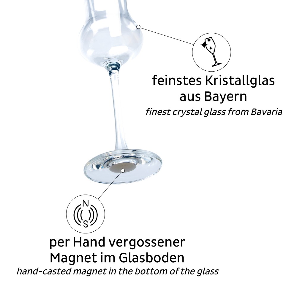 Μαγνητικό Κρυστάλλινο ποτήρι λικέρ (Σετ των 2) SILWY Mαγνητικά σκεύη