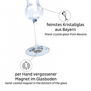 Μαγνητικό Κρυστάλλινο ποτήρι λικέρ (Σετ των 2) SILWY Mαγνητικά σκεύη