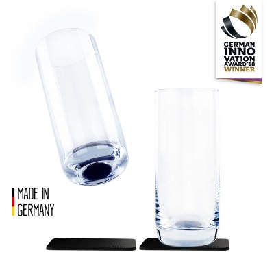 Μαγνητικό λεπτό Κρυστάλλινο ποτήρι νερού, χυμού, ποτού (Σετ των 2)