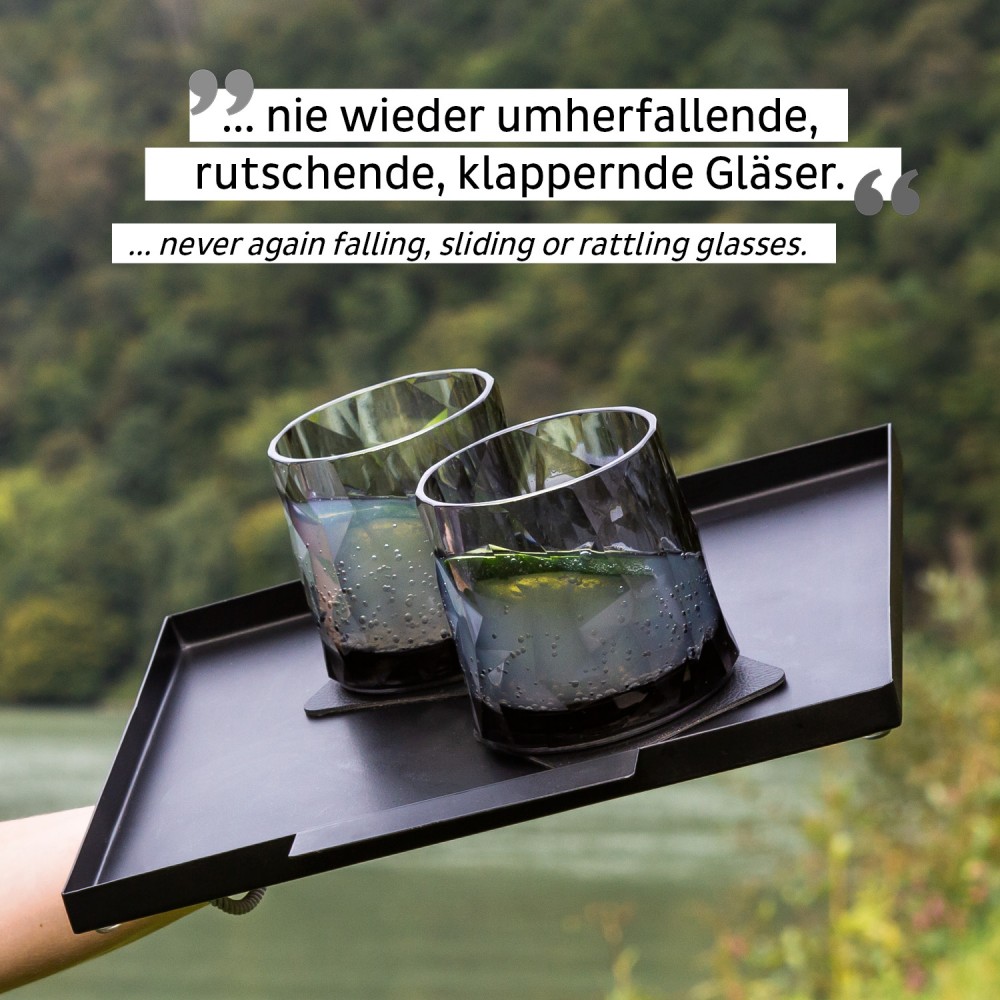 Μαγνητικό πλαστικό ποτήρι Ουίσκι γκρί (Σετ των 2) SILWY Mαγνητικά σκεύη