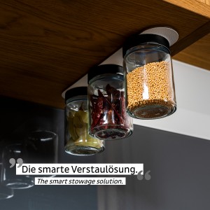 Γυάλινα Ποτήρια για μπαχαρικά με άσπρο μαγνητικό καπάκι 192ml (Σετ των 3) SILWY Mαγνητικά σκεύη