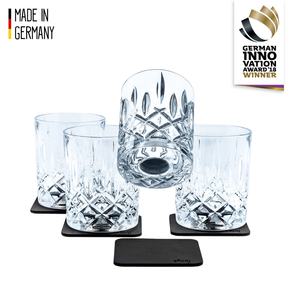 Μαγνητικό Κρυστάλλινο ποτήρι Ουίσκι (Σετ των 4) SILWY Mαγνητικά σκεύη