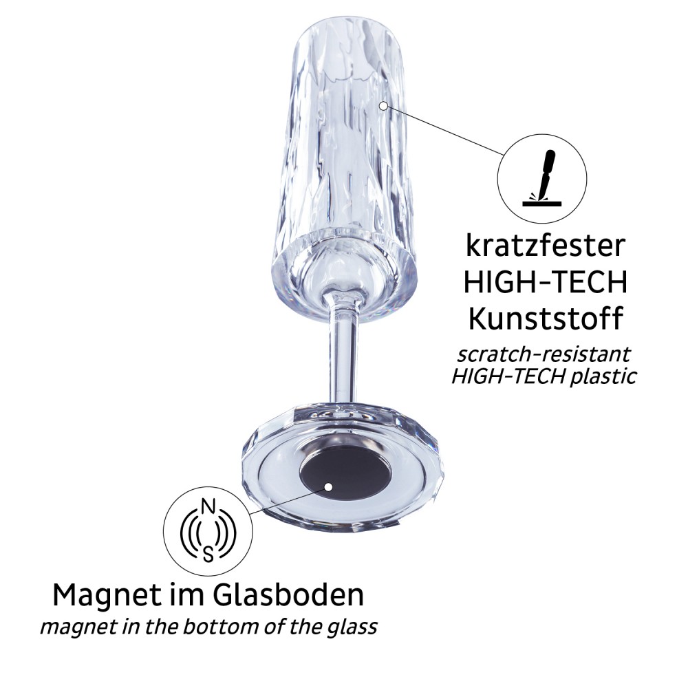 Μαγνητικό πλαστικό ποτήρι Σαμπάνιας (Σετ των 6) SILWY Mαγνητικά σκεύη