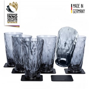 Μαγνητικό πλαστκό ποτήρι νερού, χυμού, ποτού γκρί (Σετ των 6) SILWY Mαγνητικά σκεύη