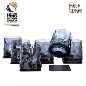 Μαγνητικό πλαστικό ποτήρι Ουίσκι γκρί (Σετ των 6) SILWY Mαγνητικά σκεύη