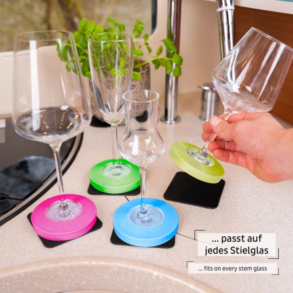 Μαγνητικοί αντάπτορες χρωματιστοί για ποτήρι κρασιού με σουβέρ