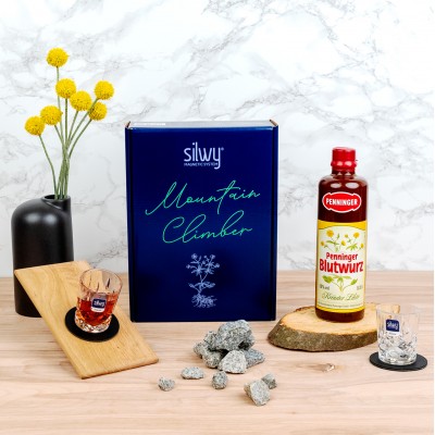 Σετ κουτί δώρου "MOUNTAIN CLIMBER" και 2 μαγνητικά κρυστάλινα ποτήρια σφηνάκι 