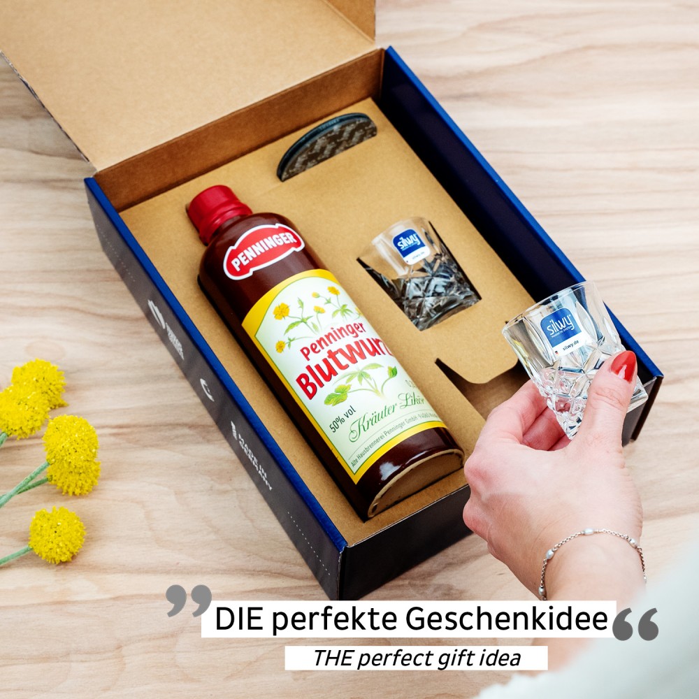 Σετ κουτί δώρου "MOUNTAIN CLIMBER" και 2 μαγνητικά κρυστάλινα ποτήρια σφηνάκι 