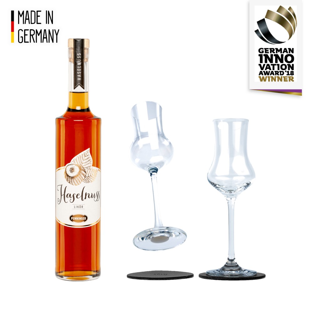 Σετ κουτί δώρου με λικέρ και μαγνητικά κρυστάλλινα ποτήρια λικέρ 