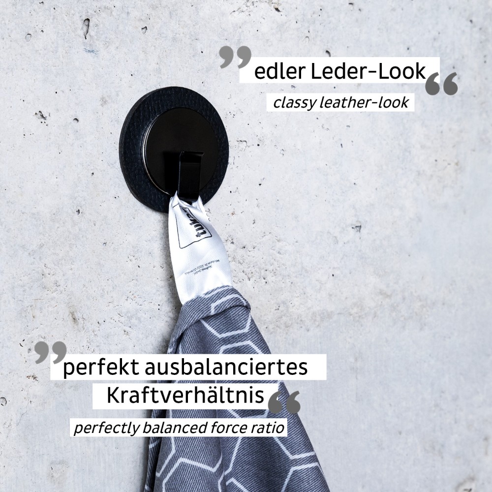 Μαγνητικός γάντζος μαύρος με μα΄ύρο σουβέρ SILWY Mαγνητικά σκεύη