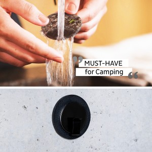 Μαγνητικός γάντζος μαύρος με μα΄ύρο σουβέρ SILWY Mαγνητικά σκεύη