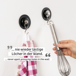 Μαγνητικός γάντζος με μα΄ύρο σουβέρ SILWY Mαγνητικά σκεύη