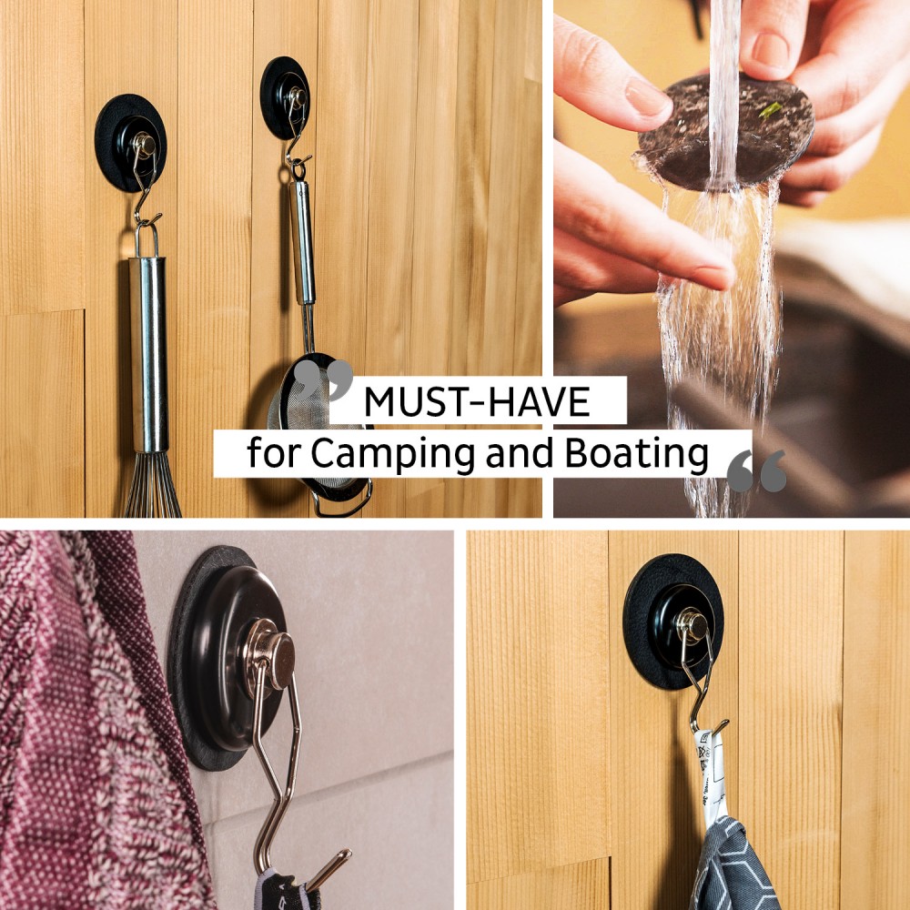 Μαγνητικός γάντζος με μα΄ύρο σουβέρ SILWY Mαγνητικά σκεύη