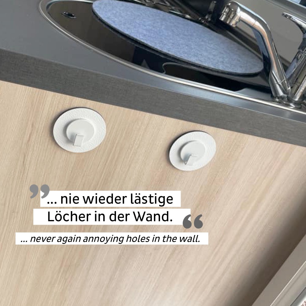 Μαγνητικός γάντζος άσπρος με άσπρο σουβέρ SILWY Mαγνητικά σκεύη