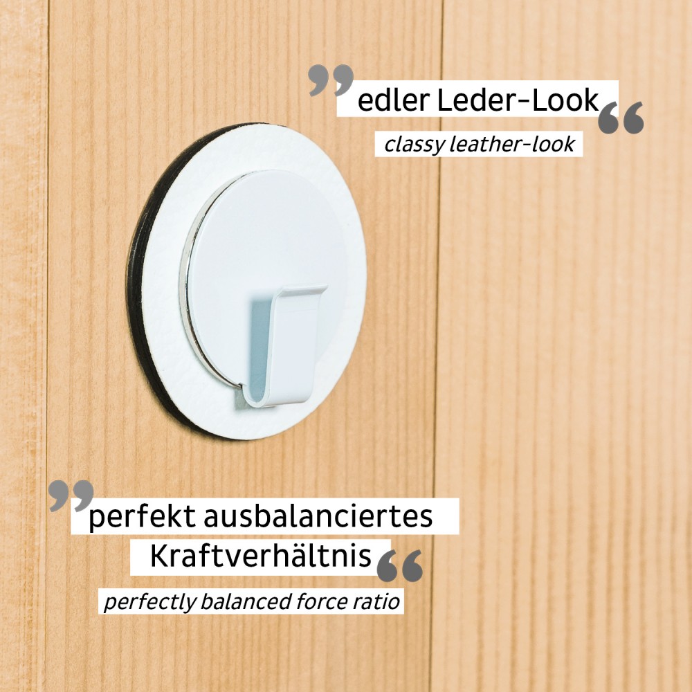 Μαγνητικός γάντζος άσπρος με άσπρο σουβέρ SILWY Mαγνητικά σκεύη