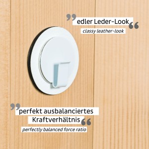 Μαγνητικός γάντζος άσπρος με άσπρο σουβέρ SILWY Mαγνητικά σκεύη