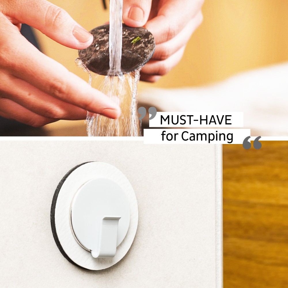 Μαγνητικός γάντζος άσπρος με άσπρο σουβέρ SILWY Mαγνητικά σκεύη