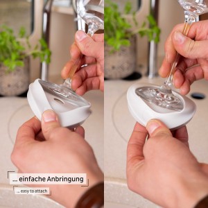 Μαγνητικός αντάπτορας γκρί για ποτήρι κρασιού με σουβέρ