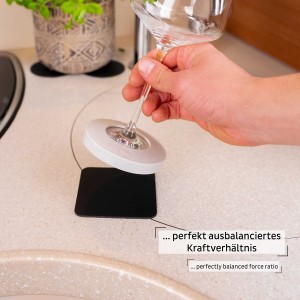 Μαγνητικός αντάπτορας γκρί για ποτήρι κρασιού με σουβέρ