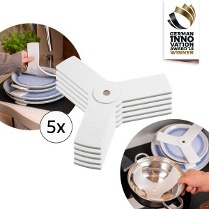 Μαγνητική βάση πιάτων "σάντουιτσς" γκρί (Σετ των 5)