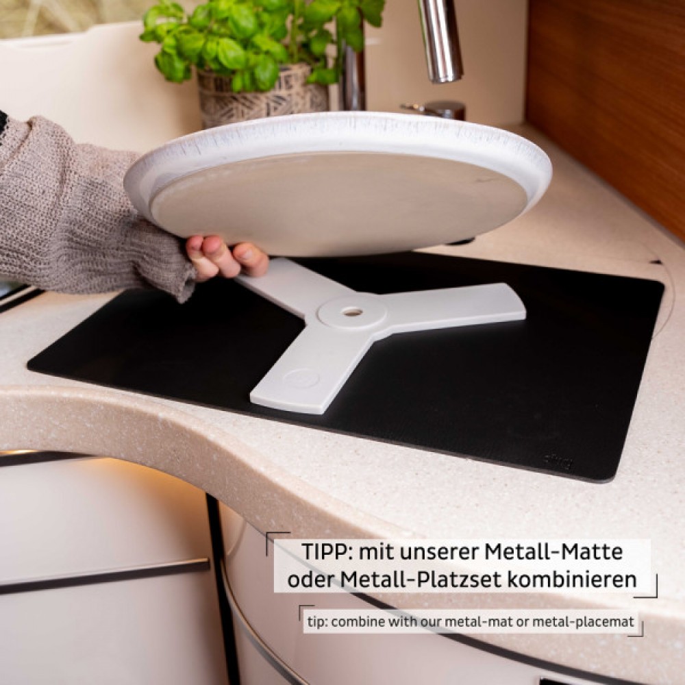 Μαγνητική βάση πιάτων "σάντουιτσς" γκρί (Σετ των 5)