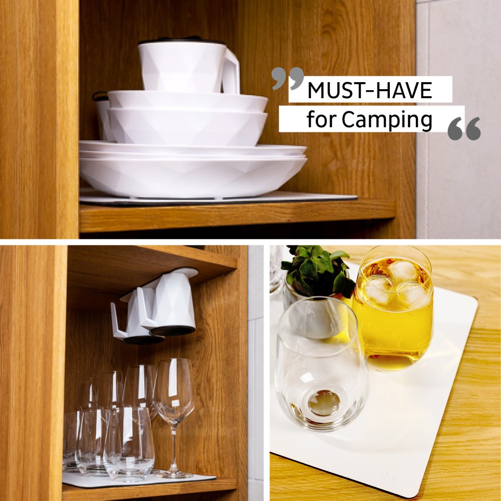 Σουβέρ (metal-nan-gel-mat) άσπρο για μαγνητικά σκεύη