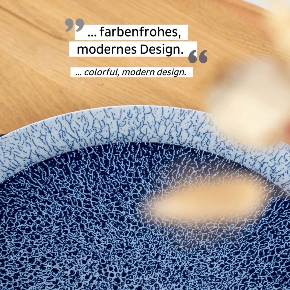 Μαγνητικά πιάτα φαγητού πορσελάνη μπλέ (Σετ των 2)