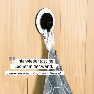 Μαγνητικός γάντζος μαύρος με άσπρο σουβέρ SILWY Mαγνητικά σκεύη