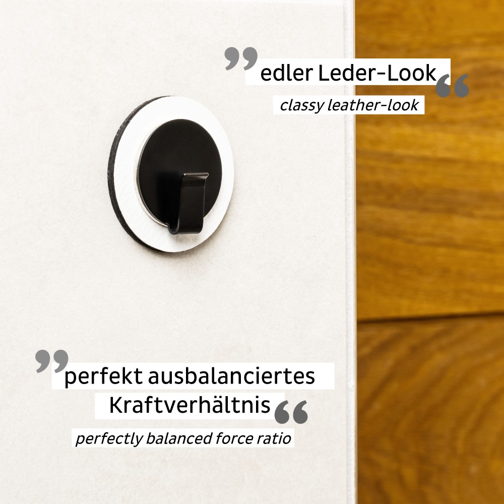 Μαγνητικός γάντζος μαύρος με άσπρο σουβέρ SILWY Mαγνητικά σκεύη