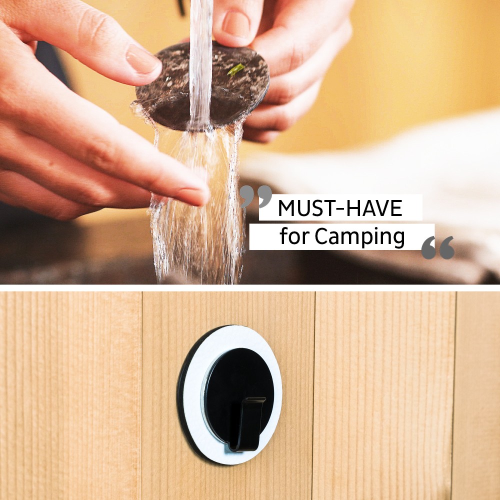 Μαγνητικός γάντζος μαύρος με άσπρο σουβέρ SILWY Mαγνητικά σκεύη