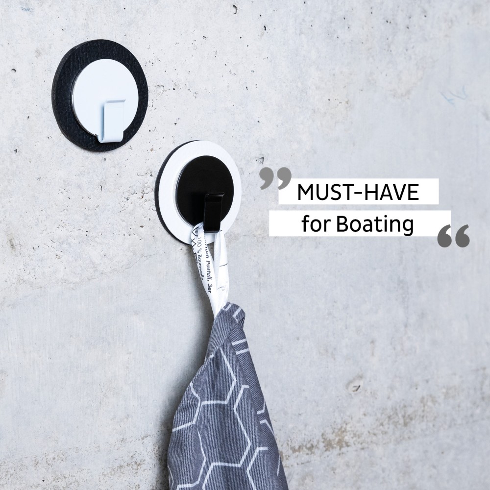 Μαγνητικός γάντζος μαύρος με άσπρο σουβέρ SILWY Mαγνητικά σκεύη