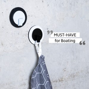 Μαγνητικός γάντζος μαύρος με άσπρο σουβέρ SILWY Mαγνητικά σκεύη