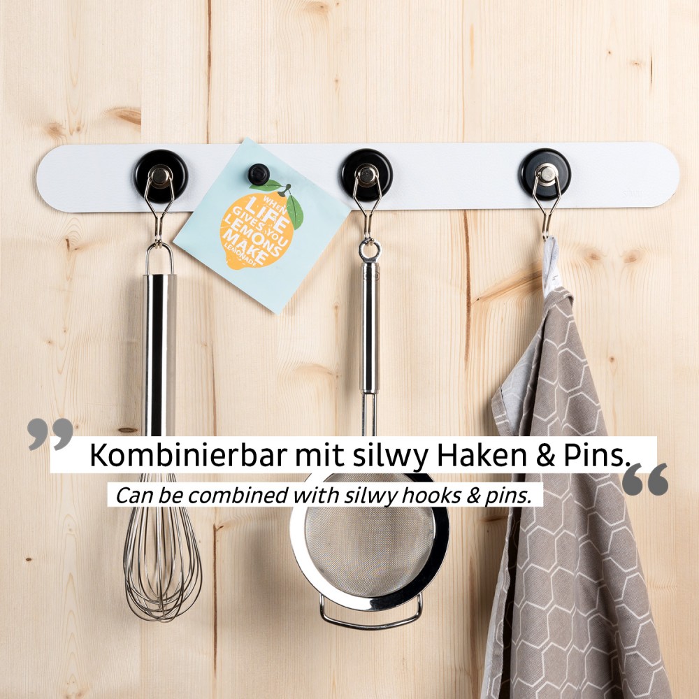 Μεταλλική Λωρίδα 50 cm ΑΣΠΡΗ για Μαγνητικά ποτήρια