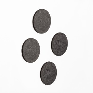 Σουβέρ (metal-nan-gel-pads) μαύρο 5cm (Σετ των 4)