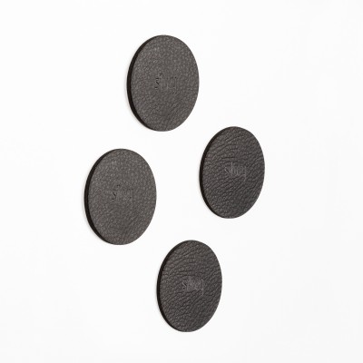 Σουβέρ (metal-nan-gel-pads) μαύρο 5cm (Σετ των 4)