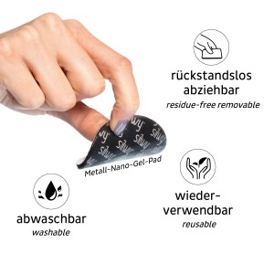 Σουβέρ (metal-nan-gel-pads) άσπρο 5cm (Σετ των 4)