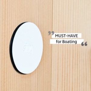 Σουβέρ (metal-nan-gel-pads) άσπρο 5cm (Σετ των 4)